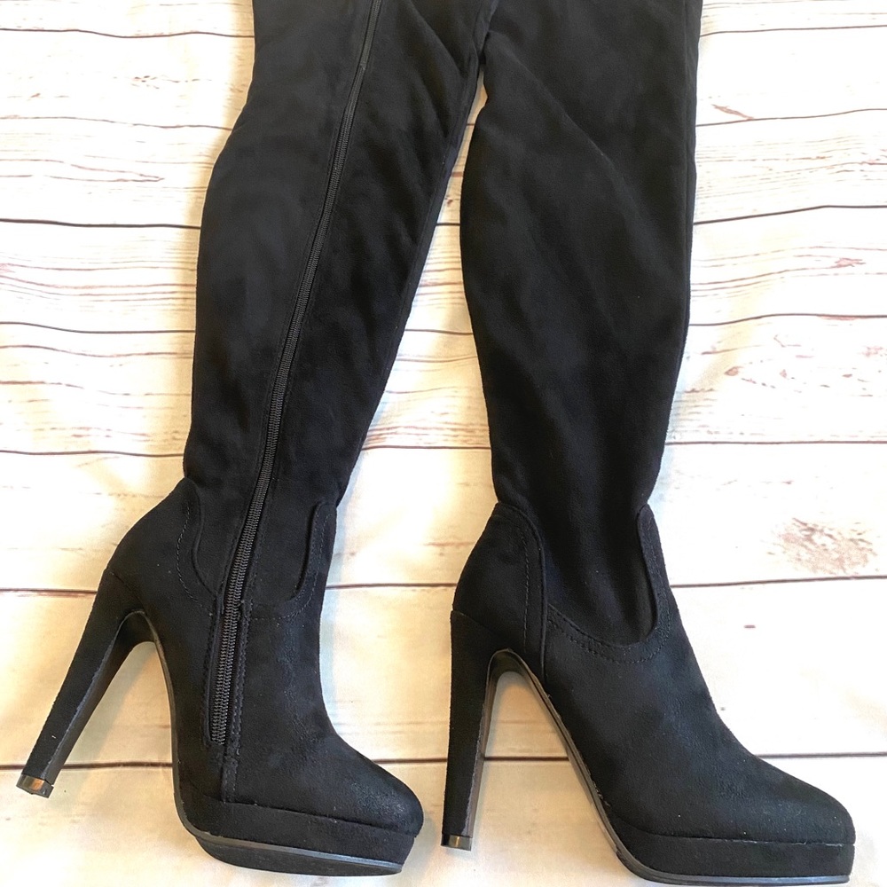Black suade  Over The Knee Boots